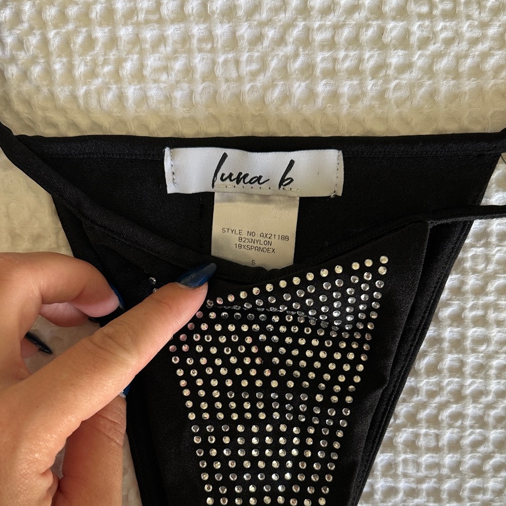 Black Rhinestone Bikini - Picture 2 of 4